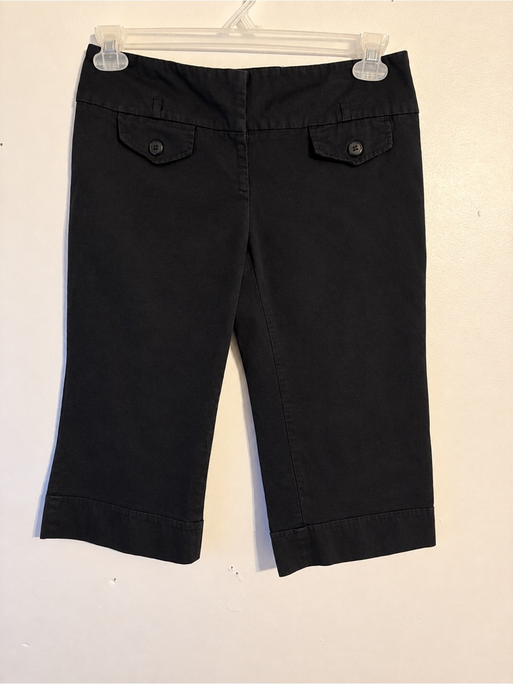 Joe Benbasset Black Vintage Low-Rise Capris